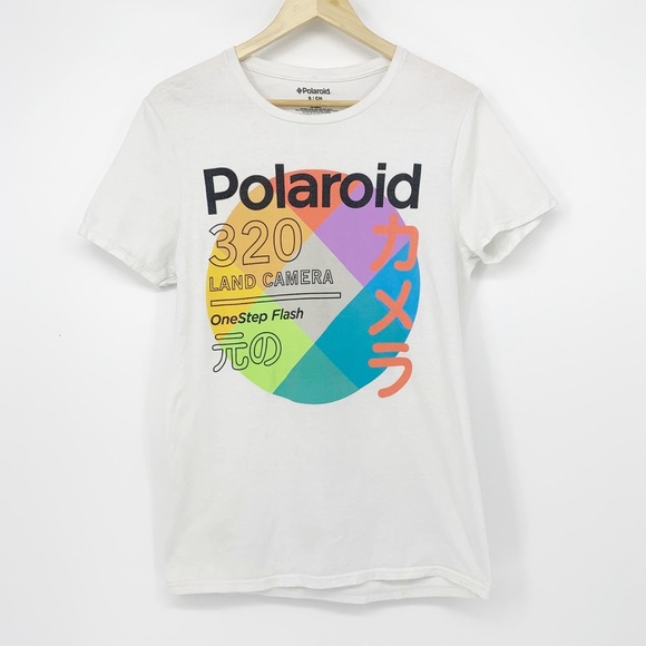 Polaroid Other - Polaroid White & Neon Printed Logo Graphic Tee SM